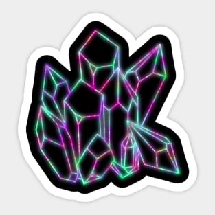 Glowing neon crystals Sticker